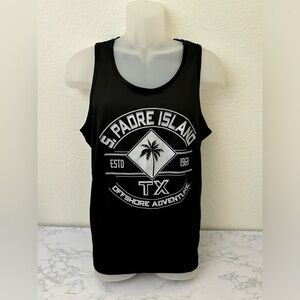 Uzzi Dwear South Padre Island Tank Top Men’s M Black Pullover Beach shirt​